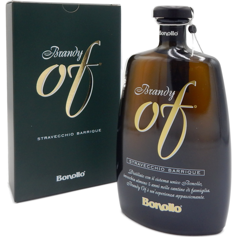 Assapora l'eccellenza del Bonollo Brandy Barrique Grado 40 in una bottiglia da 70 cl